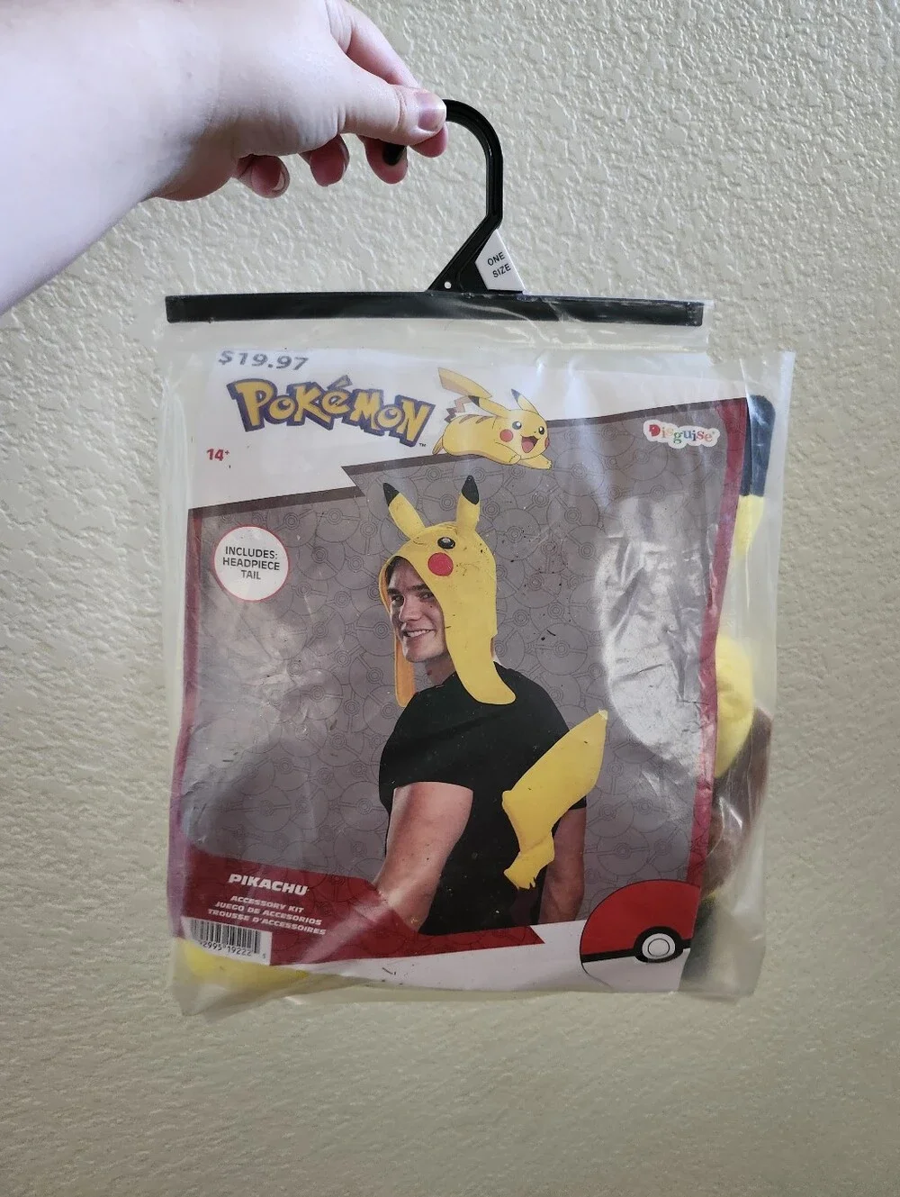 Pokemon Pikachu Plush Headpiece and Tail Set - Yellow